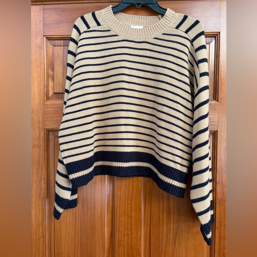 Striped Black and Cream Sweater